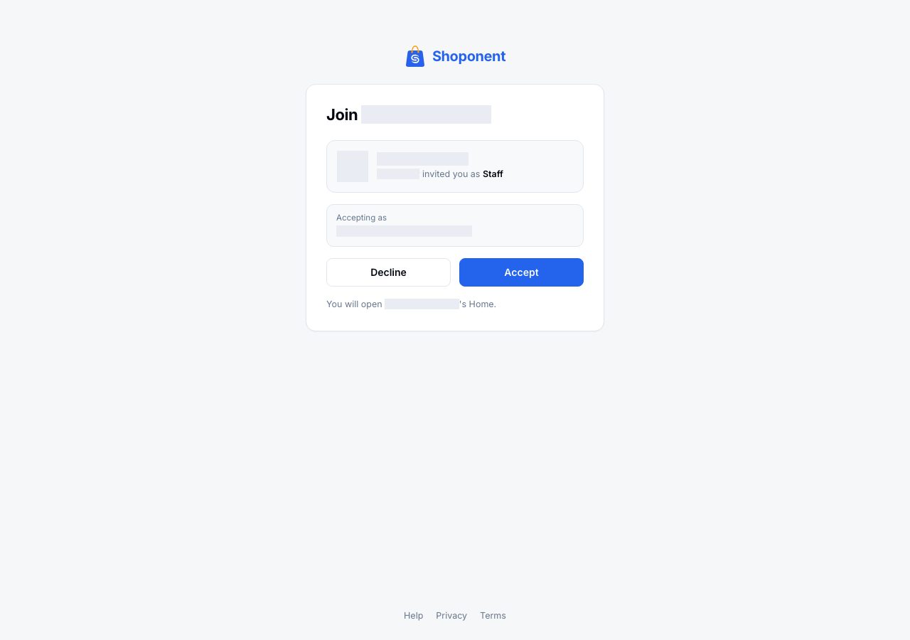 Accepting as, with Decline and Accept