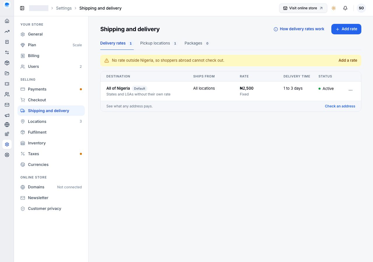 Delivery rates