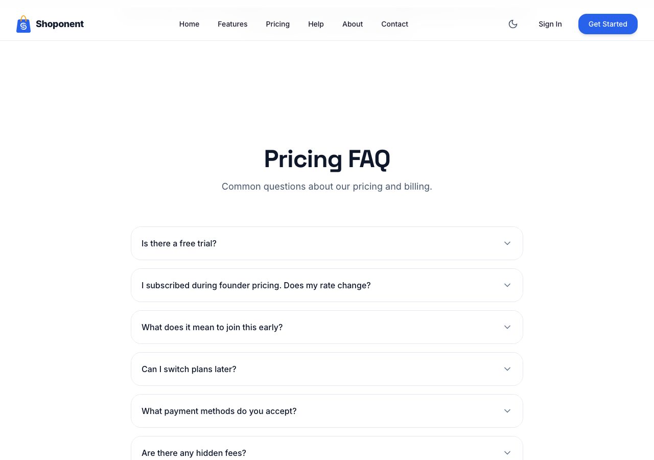 The pricing page's own answers about founder pricing