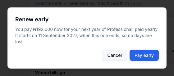Renew early