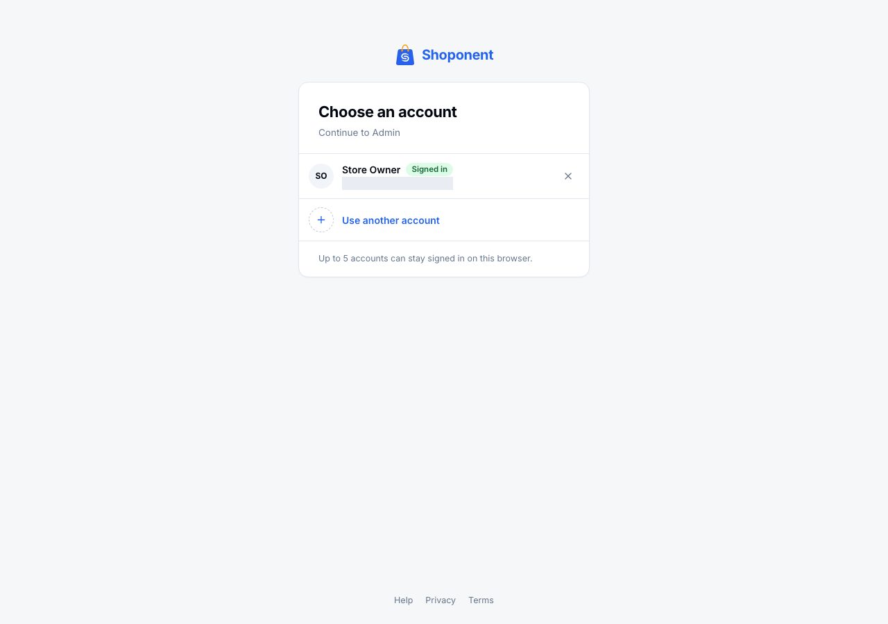Choose an account